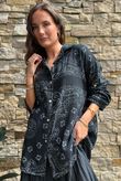 Cala Cushion Cotton Bandana Relaxed Shirt Black